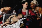 Carlo Saraceni The Madonna and Child with Saint Anne and an Angle oil painting artist